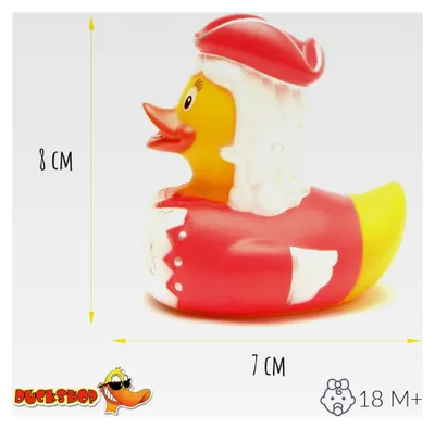 Produktbild von Badeente Funkemariechen – Tanzmariechen Quietscheente – L: 8 cm – Quietscheentchen für Karneval und Fasching