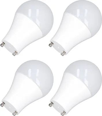 Zdjęcie produktu dla 4 żarówki GU24, jasne, energooszczędne żarówki LED A19 do sypialni i biura, 120 V