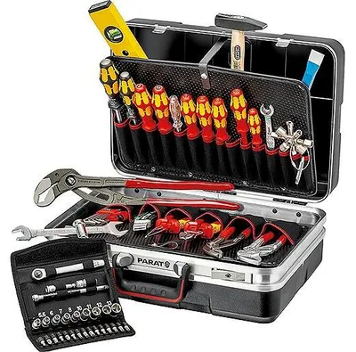 Produktbild von KNIPEX Sanitär-Werkzeug-Set Koffer 52-teilig Werkzeugkoffer Werkzeugaufbewahrung