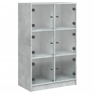 Obrázek produktu pro Highboard s dvířky betonově šedý 68x37x109 cm kompozitní dřevo