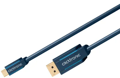 Obrázek produktu pro clicktronic adaptérový kabel USB-C na DisplayPort 1 m (1 skládací krabička)