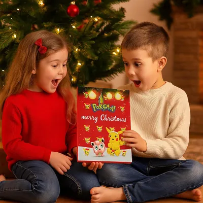 Produktbild von Pokémon Adventskalender 2025  24 Figuren Überraschungen – Weihnachtskalender für Kinder – Pikachu & Freunde – Geschenk für Pokémon-Fans