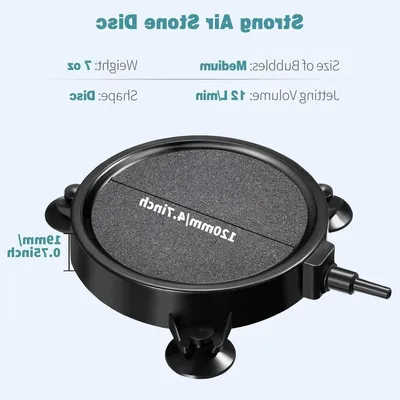Luftdiffusor für Aquarium, Luftsteine für Aquarien, Scheibenbubbeldiffusor, 4 mm/8 mm Schlauch, geeignet für Teiche und