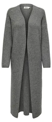 Produktbild von ONLY Damen ONLALPHA LS Maxi Cardigan KNT Strickjacke, Medium Grey Melange, S