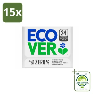 Produktbild von 15 x Ecover All-in-One Zero% Spülmaschinentabs - Großpackung - 15 Stücke