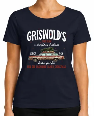 Obrázok produktu pre Griswolds Tree Farm Clark - Dámske tričko Christmas Xmas, námorná farba, XL