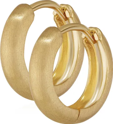 Produktbild von Paar 333 Gelbgold Klappcreolen Ohrringen 12,2 X 3,2mm Matt Rund 4739