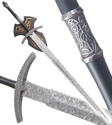 Produktbild von Der Herr der Ringe Schwert Witch King Witchking Säbel + Wandplatte