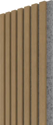 Obrázok produktu pre Akustický panel WALL CONCEPT, dub eterna, sivá filcová doska + MDF, rozmer 2750 x 285 x 21 mm, plocha 0,78 m2