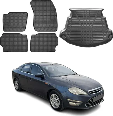 Produktbild von Fußmatten & Kofferraumwanne Set für Ford Mondeo mk4 Liftback 2007-2014 Gummi 5x