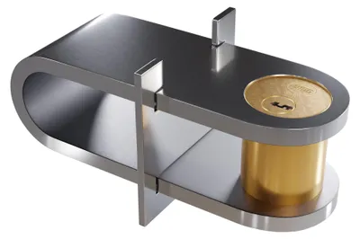 Image de Amig - Serrure de haute sécurité modèle 680 pour portes coulissantes | Laiton chromé brillant | Livrée avec 3 clés | 115 x 40 mm | Idéale pour les portes et les portails coulissants