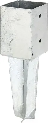 Produktbild von Alberts 212629 Bodenhülse | für Vierkantholzpfosten, zum Einschlagen | feuerverzinkt | 91 x 91 mm | 2er Set