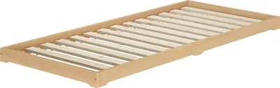 Produktbild von Niederflurbett Bettrahmen Studenten Futon Bodenbett 100x200 Buche Massivholz V-60.66-10Rollrost inkl.