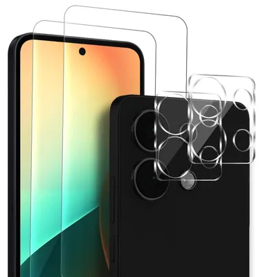 Produktbild von 2x Display + Kamera Glas für Xiaomi Redmi Note 13 Pro 5G Displayschutz Kameraschutz Panzerfolie Displayglas Kameraglas 9H Schutzglas