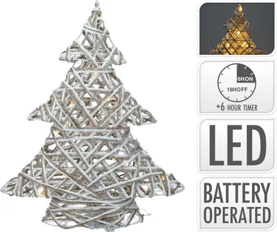 Productafbeelding van Boom led 40 cm grijs kerstversiering Nampook
