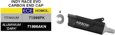Zdjęcie produktu dla ARROW Indy Race EVO homologowany czarny aluminiowy wydech typu slip-on do QJMOTOR SRK 800 RR