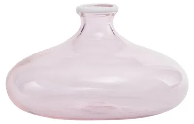 Image de Petit Vase Artisanal Une Fleur En Verre Borosilicate Soufflé À La Main Couleur Rose Capacité 19Cl Design Élégant Pour Intérieur Et Extérieur