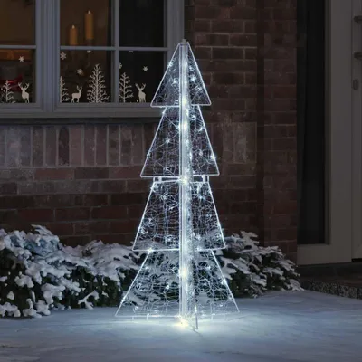 Zdjęcie produktu dla vidaXL Choinka ze 100 diodami LED biała zimna 120 cm akrylowa