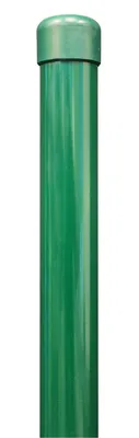 Produktbild von Alberts Zaunpfosten für Fix-Clip pro | für die Befestigung mit Einschlag-Bodenhülsen | zinkphosphatiert, grün kunststoffbeschichtet | Länge 1415 mm | Schellen-Ø 34 mm