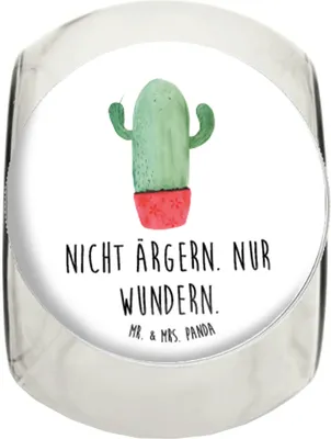 Produktbild von Mr. & Mrs. Panda Kaffeedose Kaktus Wut XL 2000ml - Weiß - Geschenk, Büro, Kakteen, wütend, keksglas, schraubglas, Chefin, Vorratsbehälter, Dekoglas, Kollege, Teedose