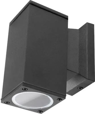 Image de Applique murale simple spot - rectangulaire noir - IP65 extérieur - douille GU10