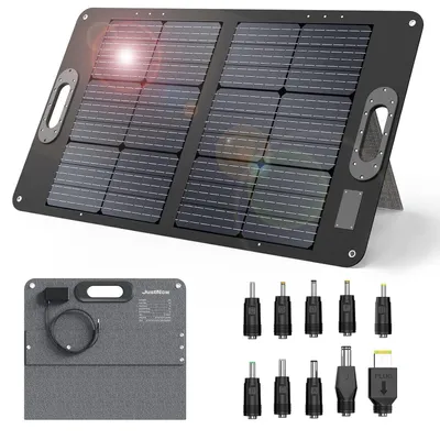 Produktbild von JustNow® 60 Watt faltbares Solar Modul Solarpanel USB-C Adapter 21 Volt mobile Camping Stromversorgung