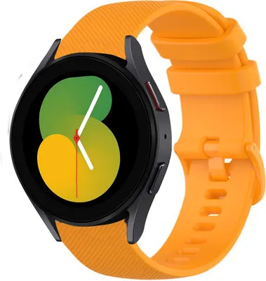 Produktbild von Strap-it Samsung Galaxy Watch 5 - 40mm Luxus-Silikonarmband (Orange)