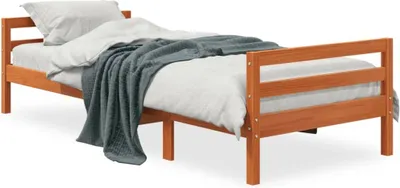 Obrázek produktu pro vidaXL Postel z masivu bez matrace vosk hnědá 90x190 cm borovice