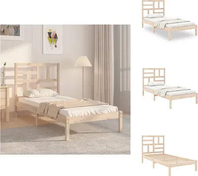 Produktbild von vidaXL Massivholzbett 90x200 cm -  Betten & Bettgestelle