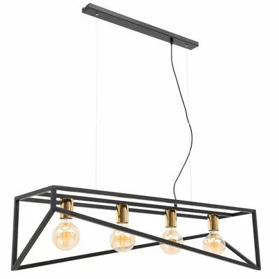 Zdjęcie produktu dla Lampa wisząca ELUVIES czarna/złota