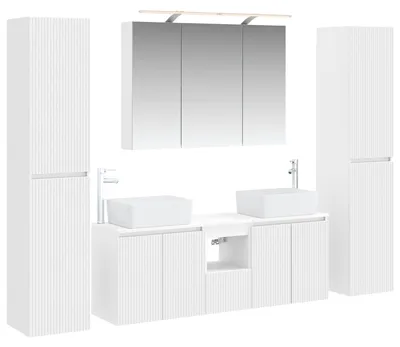 Immagine prodotto di Set di mobili da bagno, 6 pezzi, colore bianco