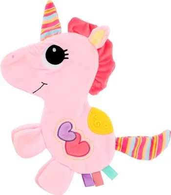 Immagine prodotto di Unicorno 35 cm coperta frusciante in peluche rosa