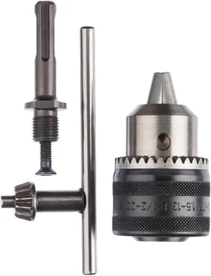Produktbild von Zubehör: 1x SDS Plus Adapter (mit Bohrfutter, 1,5-13 mm, ohne Schlagfunktion, Zubehör für Abbruchhammer)