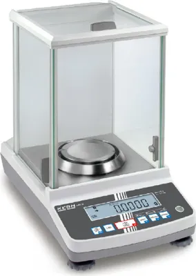 Produktbild von KERN & SOHN Analysenwaage, 0,22 kg, Weiß, Edelstahl, 7 kg
