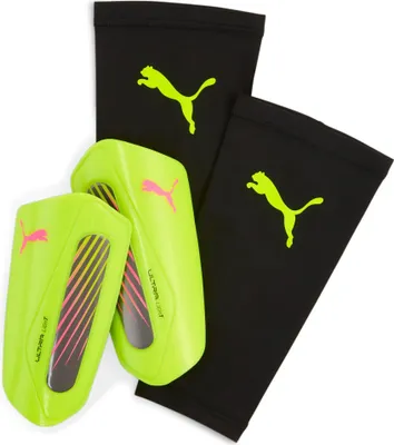Image de Puma Ultra Light Strap Protège-tibias unisexe jaune gris Gr XL