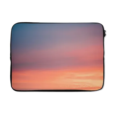 Produktbild von MuchoWow® Laptop Hülle 13 Zoll Sonne - Himmel - Wolken - Rosa Laptoptasche - Laptophülle - Sleeve - Rundumschutz