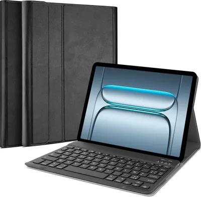 Image de Cazy Housse pour Tablette avec Clavier compatible avec OnePlus Pad Lite - Étui Clavier Bluetooth AZERTY - Noir