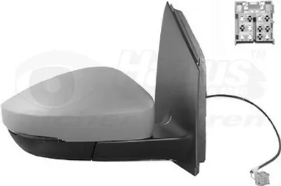 Produktbild von VAN WEZEL 5829828 Außenspiegel Seitenspiegel Rechts für VW Polo Schrägheck (6R1, 6C1) Konvex Beheizt Grundiert