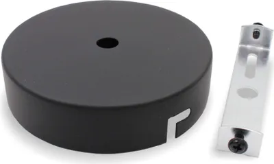 Produktbild von Metall Baldachin Standard mit Bajonett | Ø 100 mm | Höhe 25 mm | Schwarz