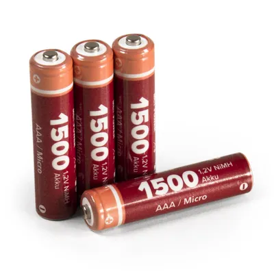 Produktbild von Micros-Akkus McPower 1,2V, 1500, NiMH, Typ AAA, 4er-Pack