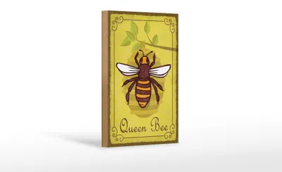 Produktbild von Holzschild Hinweis 12x18cm Queen Bee Biene Honig Imkerei