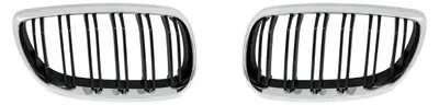 Kühlergrill DOPPELRIPPE Chrom Schwarz Glanz für BMW 3er E92 2006-2010 – Produktansicht