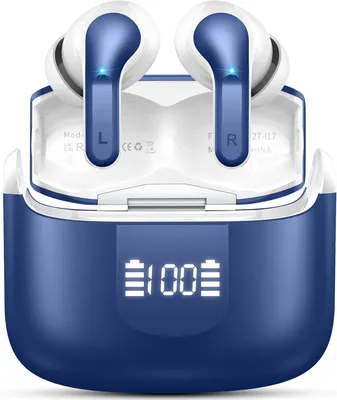 Produktbild von Ordtop Bluetooth Kopfhörer, 2026 Stereo-Bass 3.0 Kopfhörer Kabellos Bluetooth 5.4, 50Std ENC Noise Cancelling Wireless Earbuds, USB-C in Ear Ohrhörer, IP-X7 Wasserdicht Headphones Sport Gym Running
