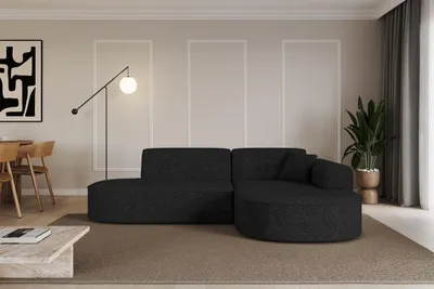 Produktbild von ALTDECOR Ecksofa in L-Form MARI-L1 - 243x171x79,5 cm Schwarz - Corner Sofa Bett Eckcouch Couch Wohnlandschaft Cauchsofa