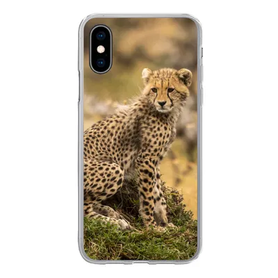 Produktbild von MuchoWow® Handyhülle Schutzhülle Hülle für iPhone X Leopard - Wald - Tier Silikon Softcase Handy Hülle - Handyhülle