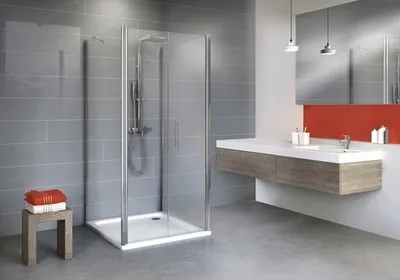Produktbild von Pendeltür als U-Kabine Schulte Alexa Style 2.0 90x90x90 cm Klarglas Profilfarbe chrom