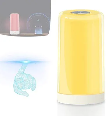Obrázek produktu pro Budík s funkcí probuzení světlem, 7 barev, RGB noční lampička, odložení budíku, dotykové ovládání