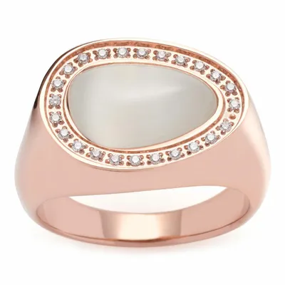 Image de Leonardo 019642 Femme Anneau Amisa Acier inoxydable Rose blanc 56 (17.8)