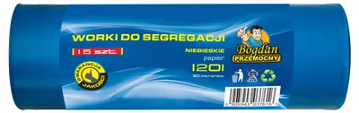 Produktbild von Müllsäcke zur Mülltrennung 120L 15 Stück 30 um blau Bogdan Przemocny