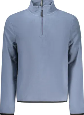 Produktbild von Blauer Herren-Fleecepullover mit Halbreißverschluss und Kontrastdetails